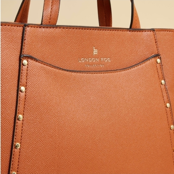 London Fog Caviar Satchel Cognac - Picture 4 of 6